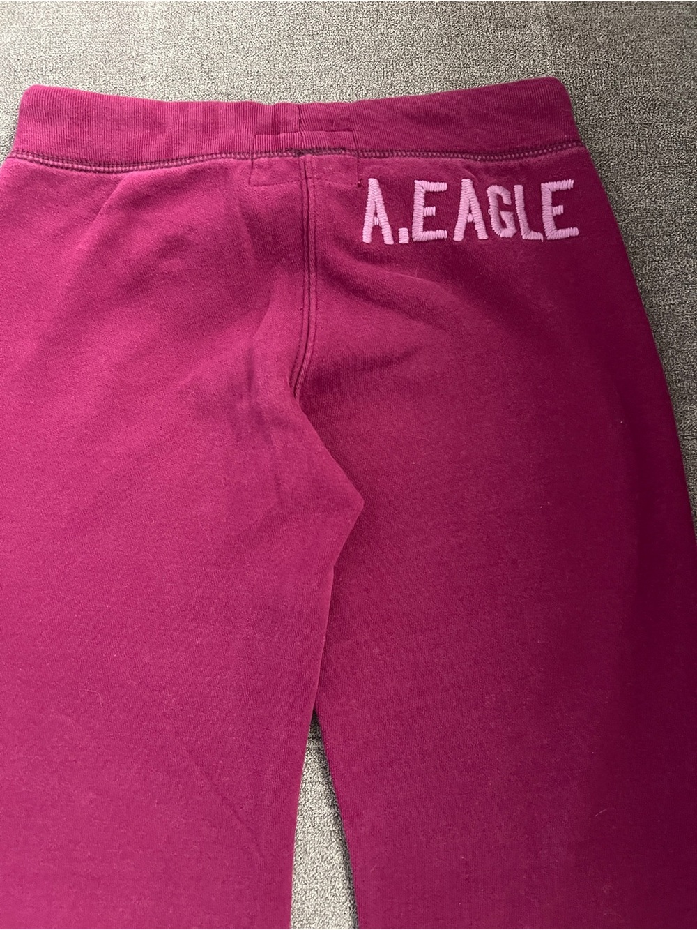 American Eagle Outfitters Magenta Jogger Pants with White Eagle Patch - Picture 5 of 5